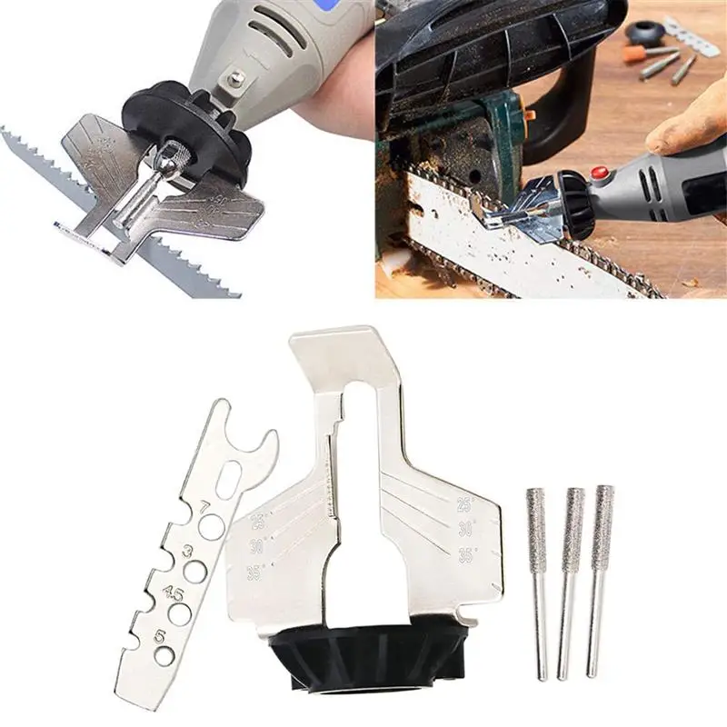 Chain Saw Sharpening Attachment Sharpener Guide Drill Adapter Head Chainsaw Sharpening Attachment Rotary Tool Accessory Kit
Chain Saw Sharpening Attachment Sharpener Guide Drill Adapter Head Chainsaw Sharpening Attachment Rotary Tool Accessory Kit