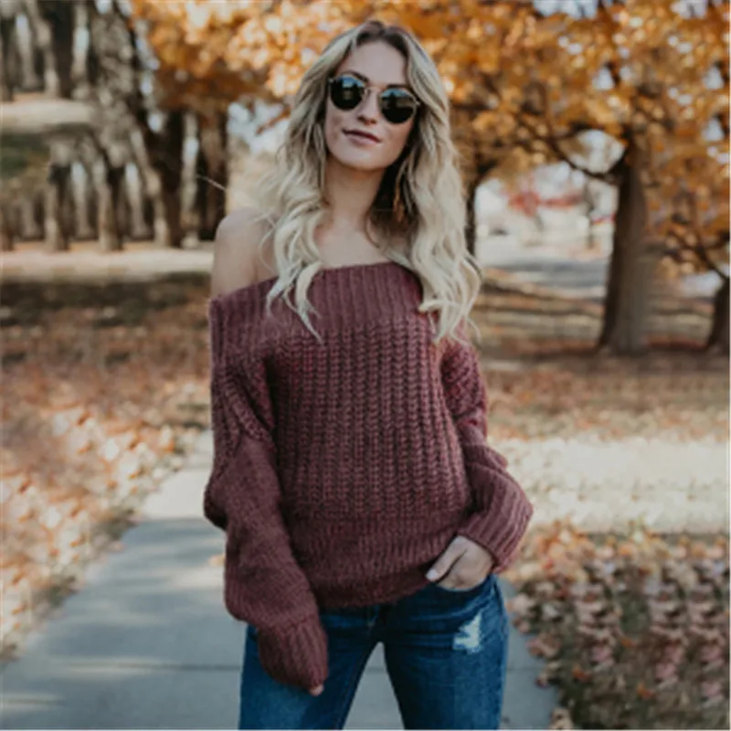 Umeko 2020 Elegant Knit Slash neck Solid Sweater Women Jumper Autumn Winter Pullover Long Sleeve Female Knitwear Sweater Women
Umeko 2020 Elegant Knit Slash neck Solid Sweater Women Jumper Autumn Winter Pullover Long Sleeve Female Knitwear Sweater Women