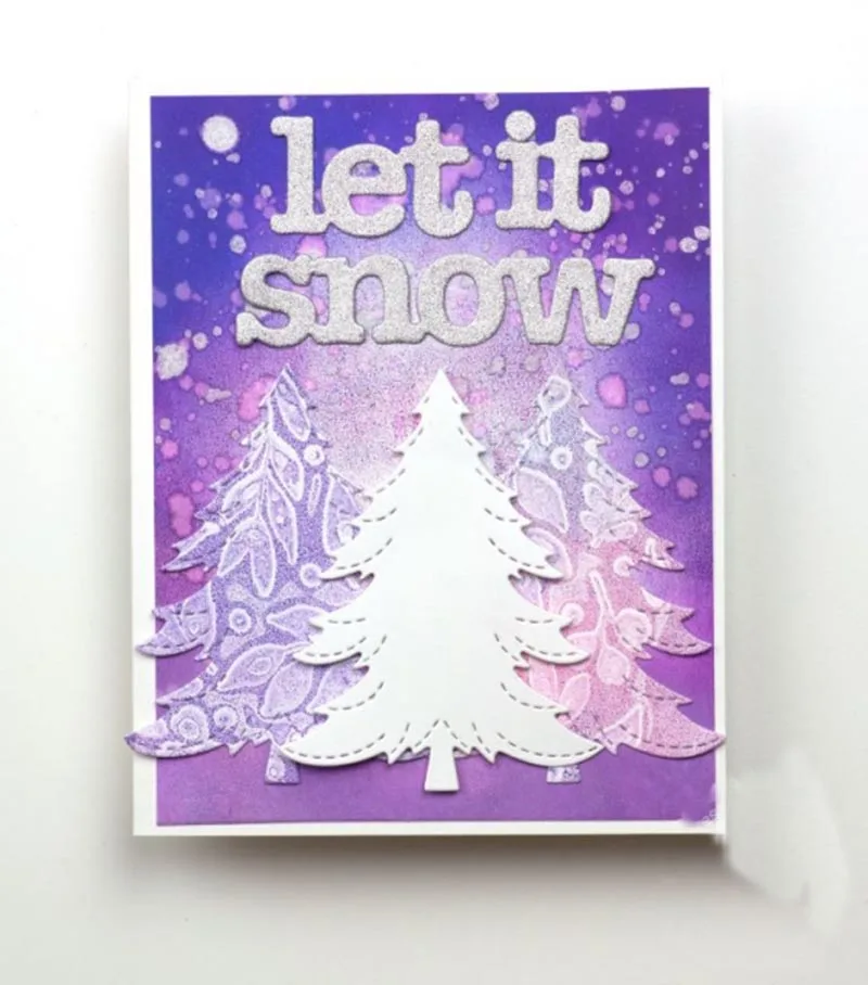 Новинка 2020 металлические Вырубные штампы Let it snow фотоальбом карточка бумага для