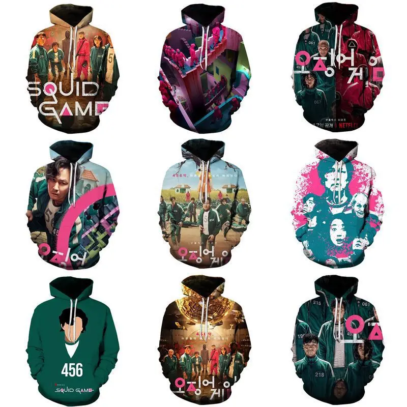 Squid Game Leisure Sports Sweater Autumn and Winter Fashion Men and Women Loose Plus Size Couple Hoodies Trendy Men's Clothing
Squid Game Leisure Sports Sweater Autumn and Winter Fashion Men and Women Loose Plus Size Couple Hoodies Trendy Men's Clothing