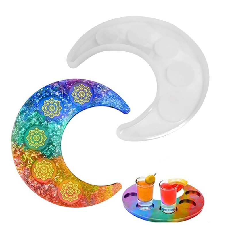 Crystal Epoxy Resin Mold Wine Rack Bracket Cup Holder Moon Tray Silicone Mould DIY Crafts Casting Tool
Crystal Epoxy Resin Mold Wine Rack Bracket Cup Holder Moon Tray Silicone Mould DIY Crafts Casting Tool