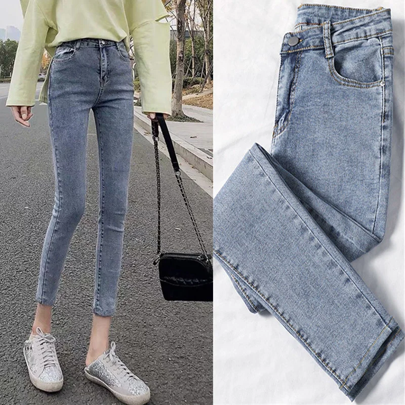 Jeans Women's 2021 Spring and Autumn Korean Style New High Waist Slim-fit Cropped Pants Slim and Tall Skinny Pencil Trousers
Jeans Women's 2021 Spring and Autumn Korean Style New High Waist Slim-fit Cropped Pants Slim and Tall Skinny Pencil Trousers