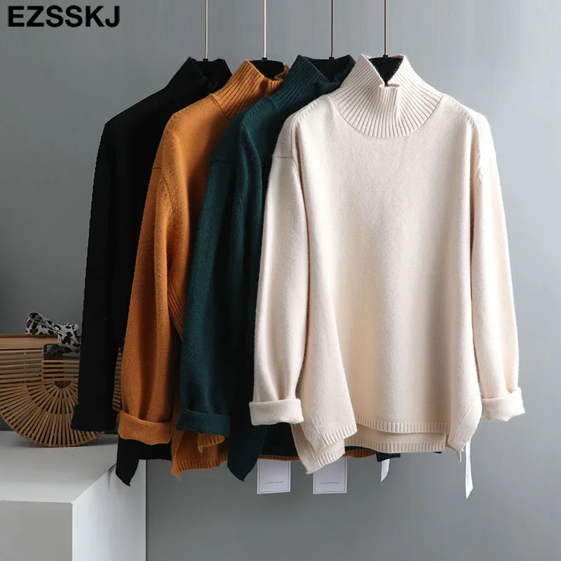 FAKUNTN Winter splitside oversize thick Sweater pullovers Women 2021 loose cashmere turtleneck big size Sweater Pullover female
FAKUNTN Winter splitside oversize thick Sweater pullovers Women 2021 loose cashmere turtleneck big size Sweater Pullover female