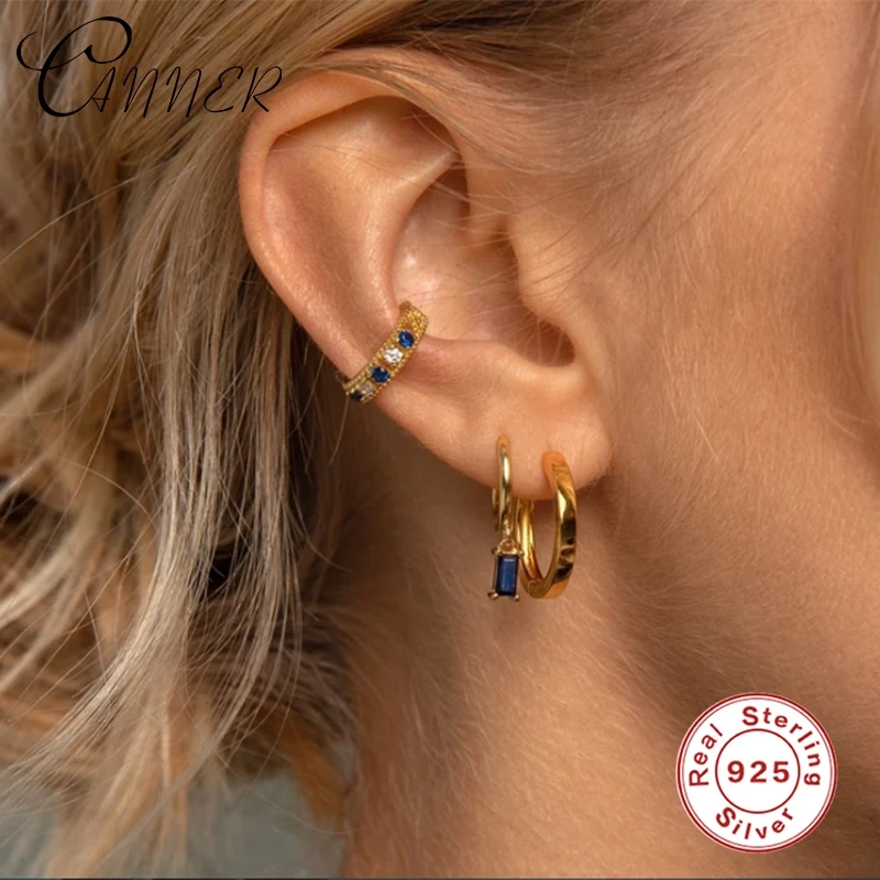 CANNER Colorful Zircon 100% Real 925 Sterling Silver Hoop Earrings for Women Round Earings Minimalist Silver Jewelry pendientes
CANNER Colorful Zircon 100% Real 925 Sterling Silver Hoop Earrings for Women Round Earings Minimalist Silver Jewelry pendientes