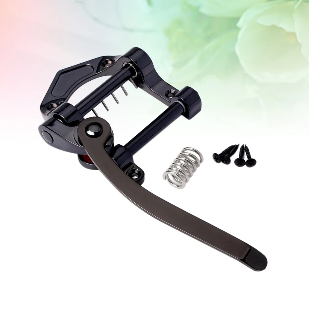 GA352 Guitar Vibrato Tailpiece Tremolo Flat Body Tremolo Unit Vibrato Bridge for Electric Guitars (Black) 
GA352 Guitar Vibrato Tailpiece Tremolo Flat Body Tremolo Unit Vibrato Bridge for Electric Guitars (Black)