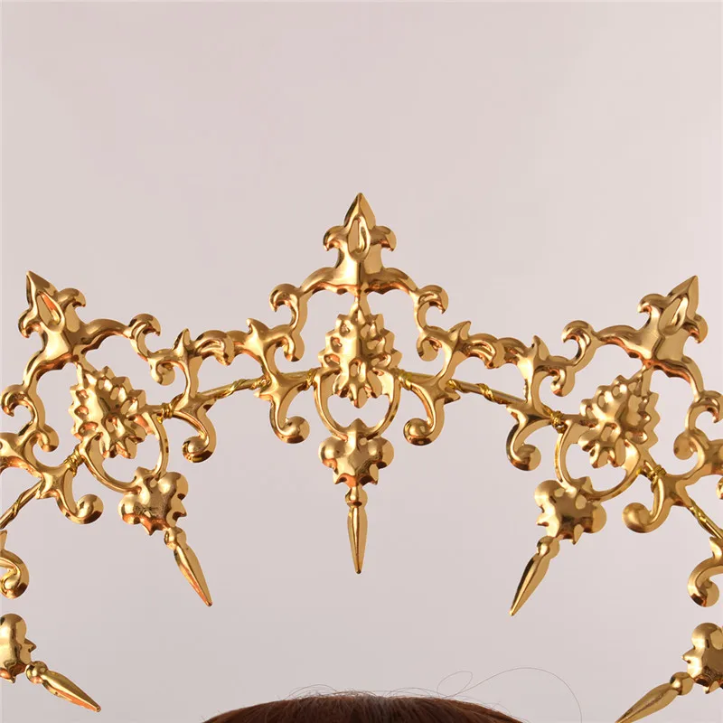 

Gothic Lolita Black Rose Devil Feather Wings Goddess Sun Halo Crown Headband Gorgeous Vintage Mary Baroque Tiara Headwear