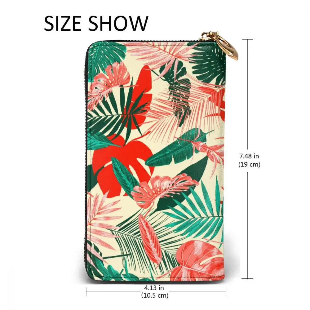 Tropical Leaves Green And Red Long Wallet with Credit Card Slots ID Holder Checkbook Organizer Zipper Coin Purse
Tropical Leaves Green And Red Long Wallet with Credit Card Slots ID Holder Checkbook Organizer Zipper Coin Purse