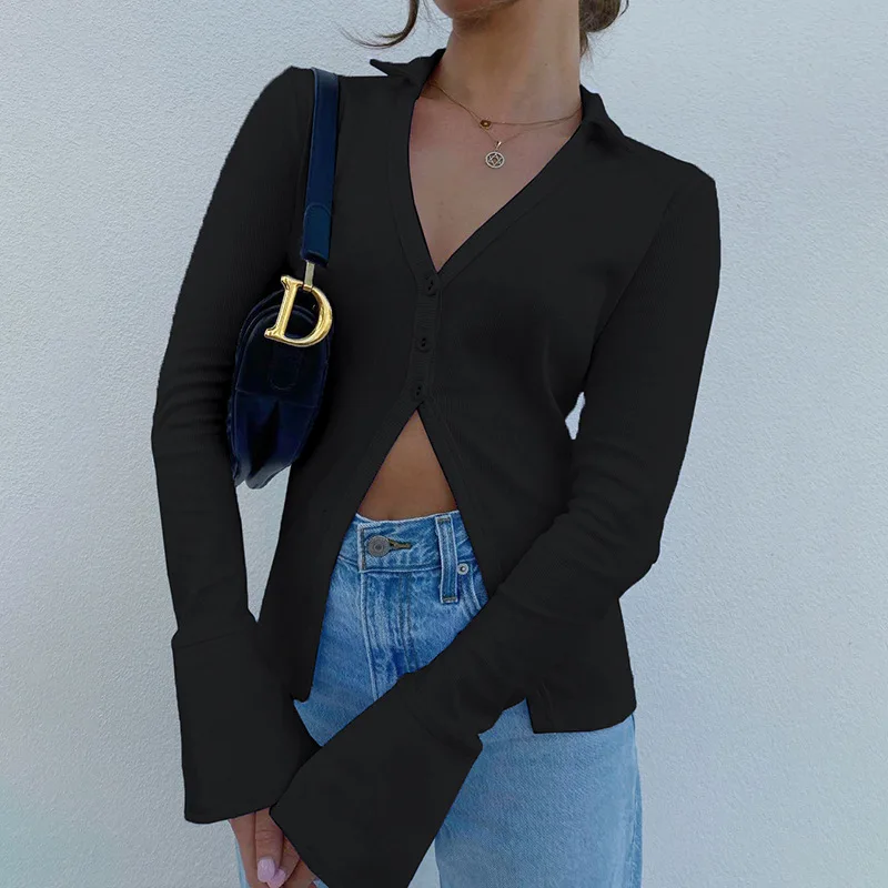 2021 All-Matching Sexy V-neck T-shirt Solid Color Irregular Slit Temperament Commute Slim-Fit Crop-Top shirts for women Tees
2021 All-Matching Sexy V-neck T-shirt Solid Color Irregular Slit Temperament Commute Slim-Fit Crop-Top shirts for women Tees