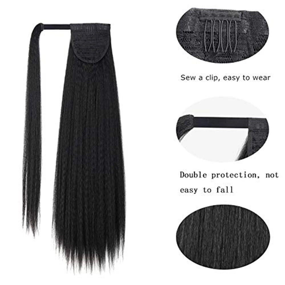 Stamped Glorious Synthetic Ponytails Clip-in One Piece Hair Extensions Heat Resistant Yaki Straight Headwear Black Pony Tail Wig
Stamped Glorious Synthetic Ponytails Clip-in One Piece Hair Extensions Heat Resistant Yaki Straight Headwear Black Pony Tail Wig