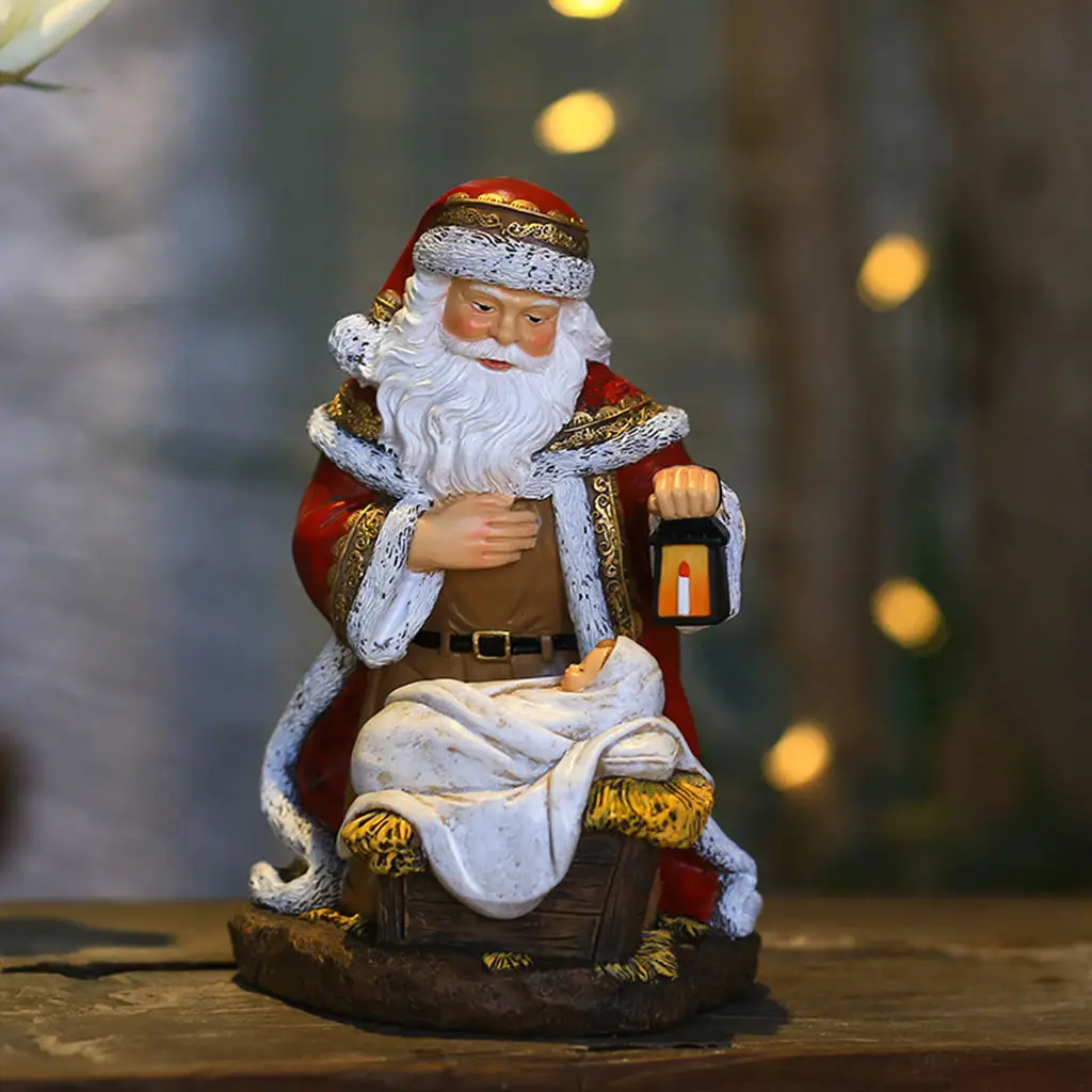 Resin Santa Claus Figurine Christmas Art Craft Santa Doll Figure for Home Holiday Festival Xmas Decoration Ornament Collectible
Resin Santa Claus Figurine Christmas Art Craft Santa Doll Figure for Home Holiday Festival Xmas Decoration Ornament Collectible