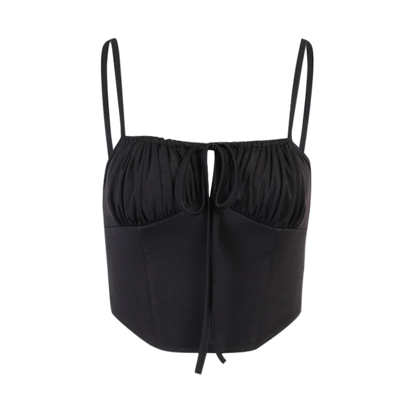 Camisole Women White Sleeveless Backless Lace up Slash Neck Spaghetti Strap Summer Top Sexy Crop Top Ruched Stretchy
Camisole Women White Sleeveless Backless Lace up Slash Neck Spaghetti Strap Summer Top Sexy Crop Top Ruched Stretchy