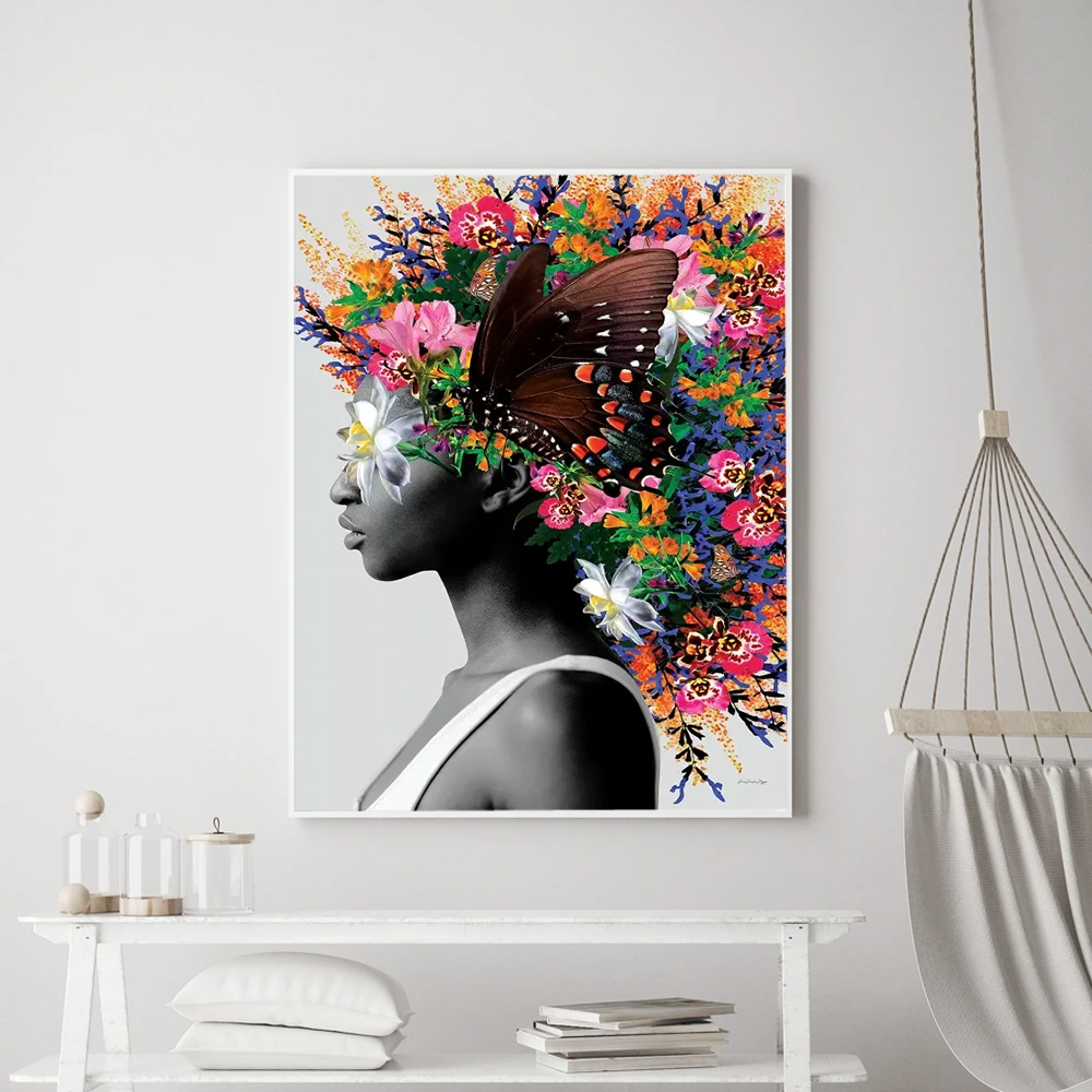 Modern Floral Butterfly Abstract Samba Dark Skin Woman Canvas Painting Art Print Posters Pictures Wall Bedroom Unique Home Decor
Modern Floral Butterfly Abstract Samba Dark Skin Woman Canvas Painting Art Print Posters Pictures Wall Bedroom Unique Home Decor