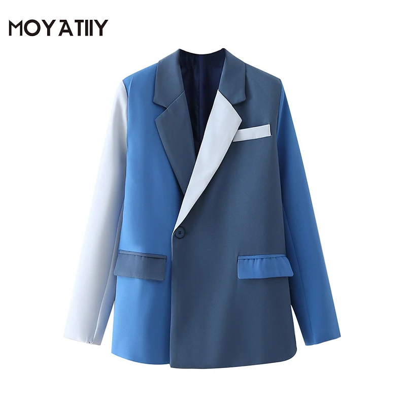 MOYATIIY Women Fashion Blazer Coats Punk Style Cool Patchwork One Single Button Overcoats Female Tops for Party Bar Wear
MOYATIIY Women Fashion Blazer Coats Punk Style Cool Patchwork One Single Button Overcoats Female Tops for Party Bar Wear