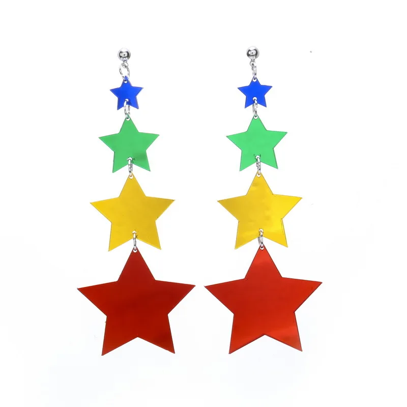 Women Long Colorful Mirror Acrylic Big Small Star Drop Earrings For Party Personality Fashion Jewelry
Women Long Colorful Mirror Acrylic Big Small Star Drop Earrings For Party Personality Fashion Jewelry