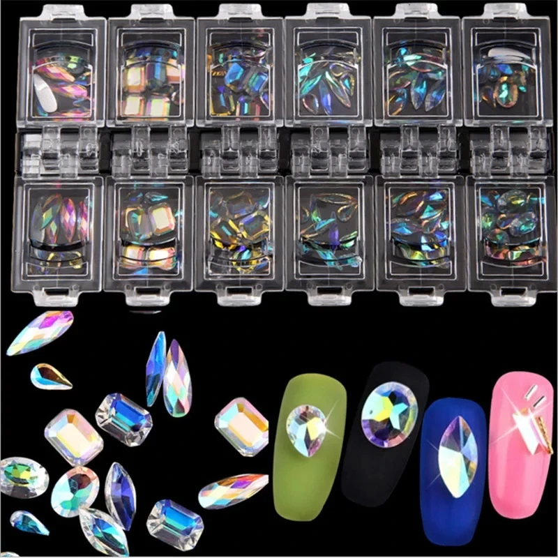 1 Box 120pcs Clear AB Crystal Nail Rhinestones Mix Shape Glass 3D Nails Stones Gem DIY Accessories Nail Art Decorations Manicure
1 Box 120pcs Clear AB Crystal Nail Rhinestones Mix Shape Glass 3D Nails Stones Gem DIY Accessories Nail Art Decorations Manicure