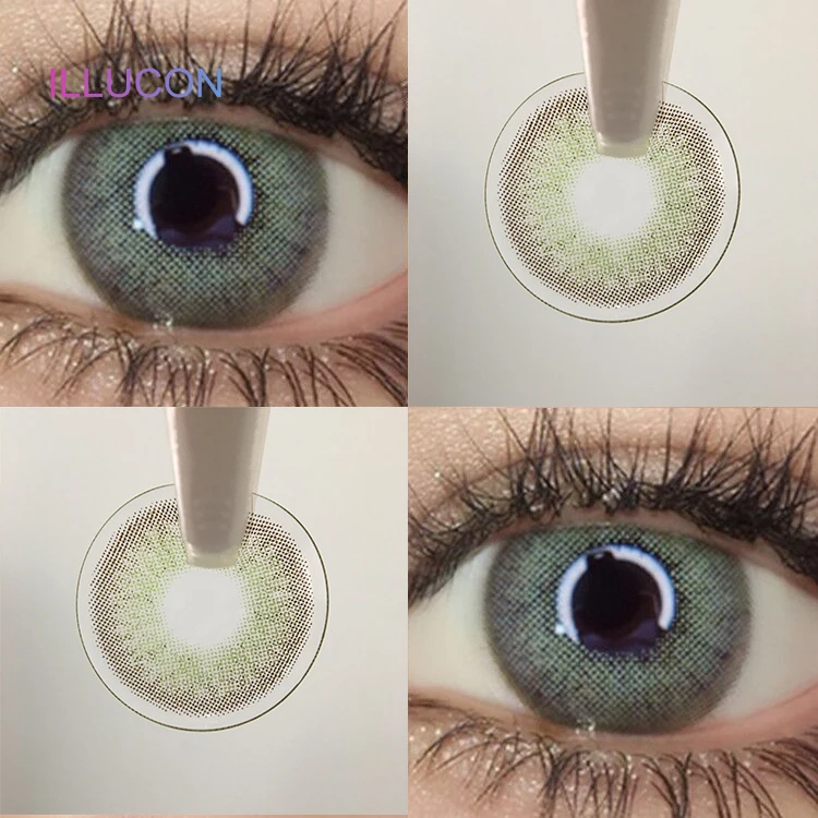 ILLUCON 2 шт./пара Цвет контактные линзы для глаз ed косметический солнцезащитные очки