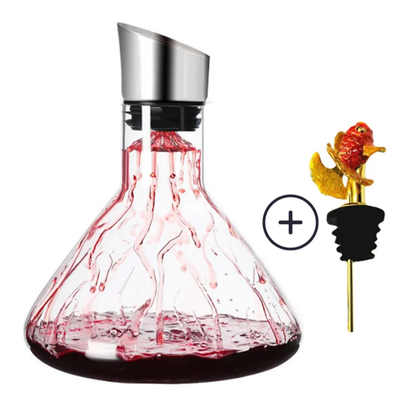 Practical Exquisite Combination 1500ml Waterfall Fast Decanter with Goldfish Pourer Fashion Holiday Gift Wine Bottle Bar Tools
Practical Exquisite Combination 1500ml Waterfall Fast Decanter with Goldfish Pourer Fashion Holiday Gift Wine Bottle Bar Tools