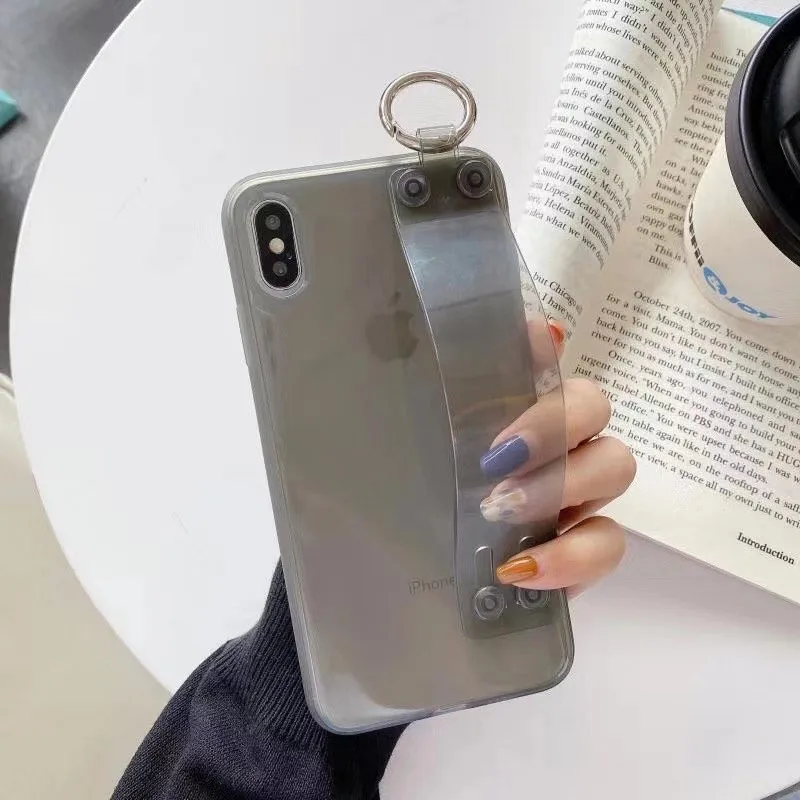 Solid Color Transparent TPU Wristband Phone Case Back Cover Capa Protective Shell For iPhone 12 MiNi 11 Pro Max XS XR X 8 7 Plus
Solid Color Transparent TPU Wristband Phone Case Back Cover Capa Protective Shell For iPhone 12 MiNi 11 Pro Max XS XR X 8 7 Plus