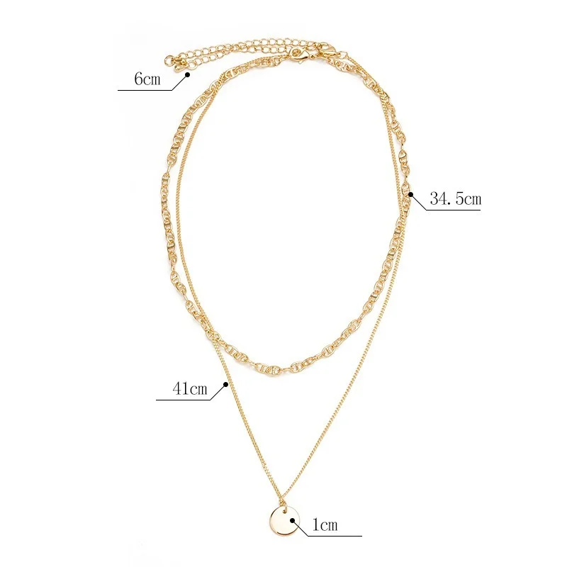 Double layer disc pendant women's Round Pendant personality hip hop NECKLACE COLOR Necklace Jewelry Necklace women's item
Double layer disc pendant women's Round Pendant personality hip hop NECKLACE COLOR Necklace Jewelry Necklace women's item