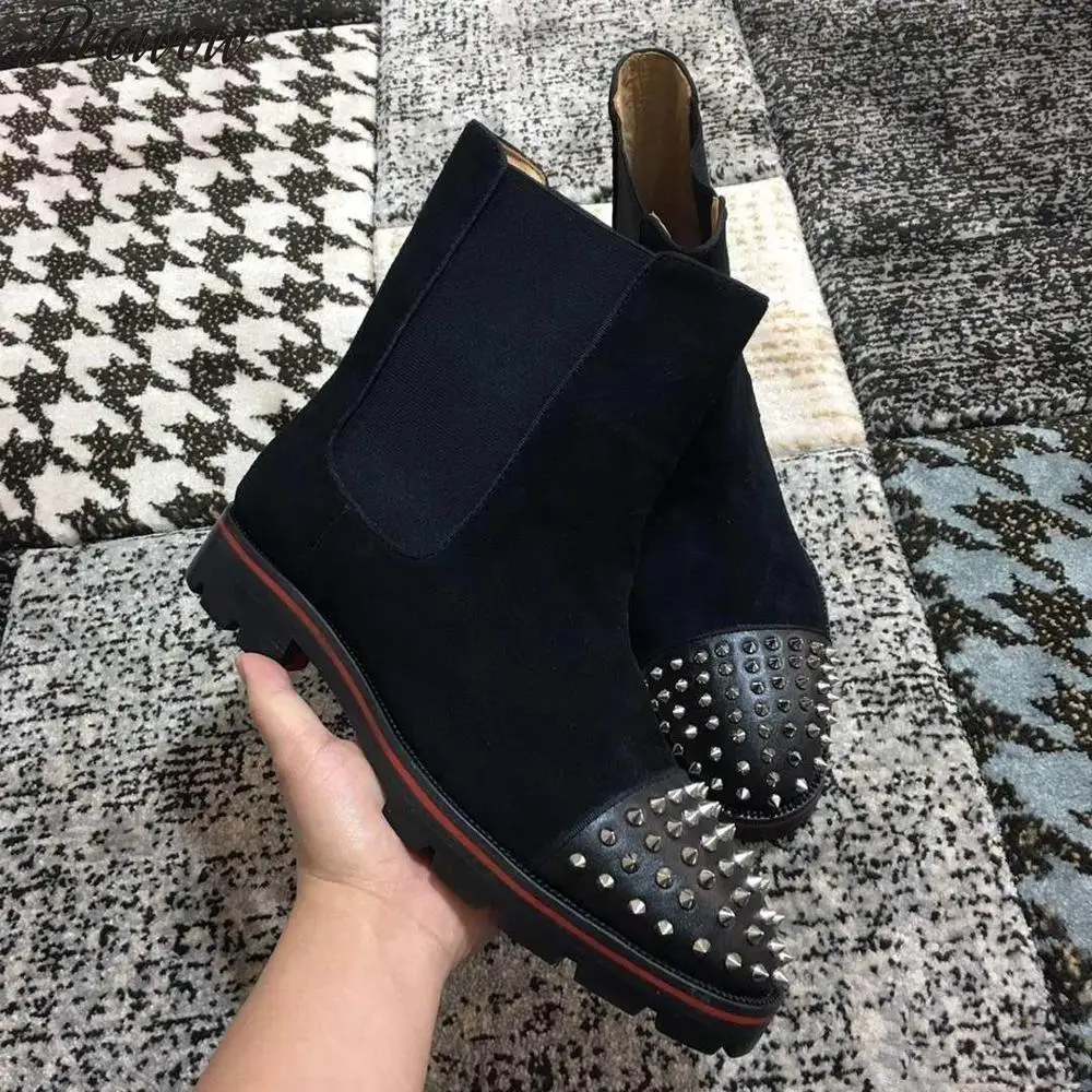 Red Bottom Boots for Men Luxury Spikes Fashion Designers Short Boots Mens Slip-on Mens Dress Boots Outdoor Runway Chelsea Boots
Red Bottom Boots for Men Luxury Spikes Fashion Designers Short Boots Mens Slip-on Mens Dress Boots Outdoor Runway Chelsea Boots