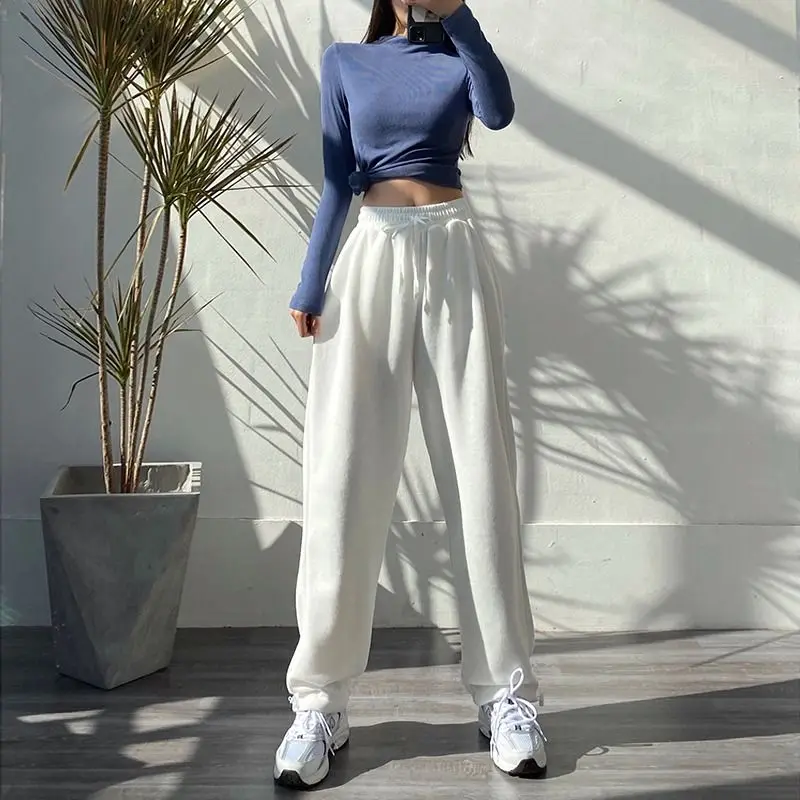 Women Sports Pants Korean Fashion Oversize Gray Jogging Sweatpants Baggy 2021 High Waist Joggers White Trousers Female Loose
Women Sports Pants Korean Fashion Oversize Gray Jogging Sweatpants Baggy 2021 High Waist Joggers White Trousers Female Loose