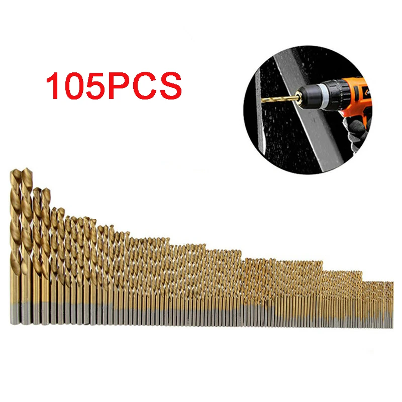 105pcs/Set Cobalt Drill Bits for Metal WoodWorking HSS Steel Twist Spiral Drill Bit Set Power Tools 1.5mm-10mm
105pcs/Set Cobalt Drill Bits for Metal WoodWorking HSS Steel Twist Spiral Drill Bit Set Power Tools 1.5mm-10mm