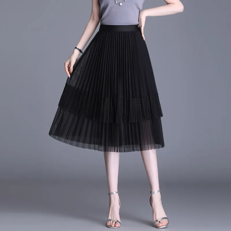 Fashion Elastic High Waist Solid Color Pleated Skirt for Women 2021 Summer Elegant Korean Loose Casual Mid-long Cake Skirts 6630
Fashion Elastic High Waist Solid Color Pleated Skirt for Women 2021 Summer Elegant Korean Loose Casual Mid-long Cake Skirts 6630