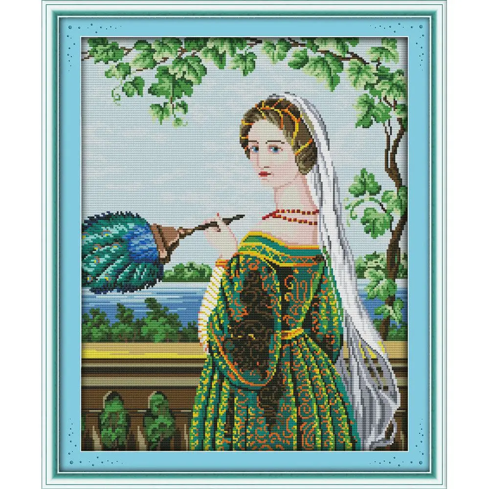 Joy Sunday Green Skirt Woman Chinese Cross Stitch Kits Ecological Cotton Clear Printed 14CT 11CT DIY Wedding Decoration For Home
Joy Sunday Green Skirt Woman Chinese Cross Stitch Kits Ecological Cotton Clear Printed 14CT 11CT DIY Wedding Decoration For Home