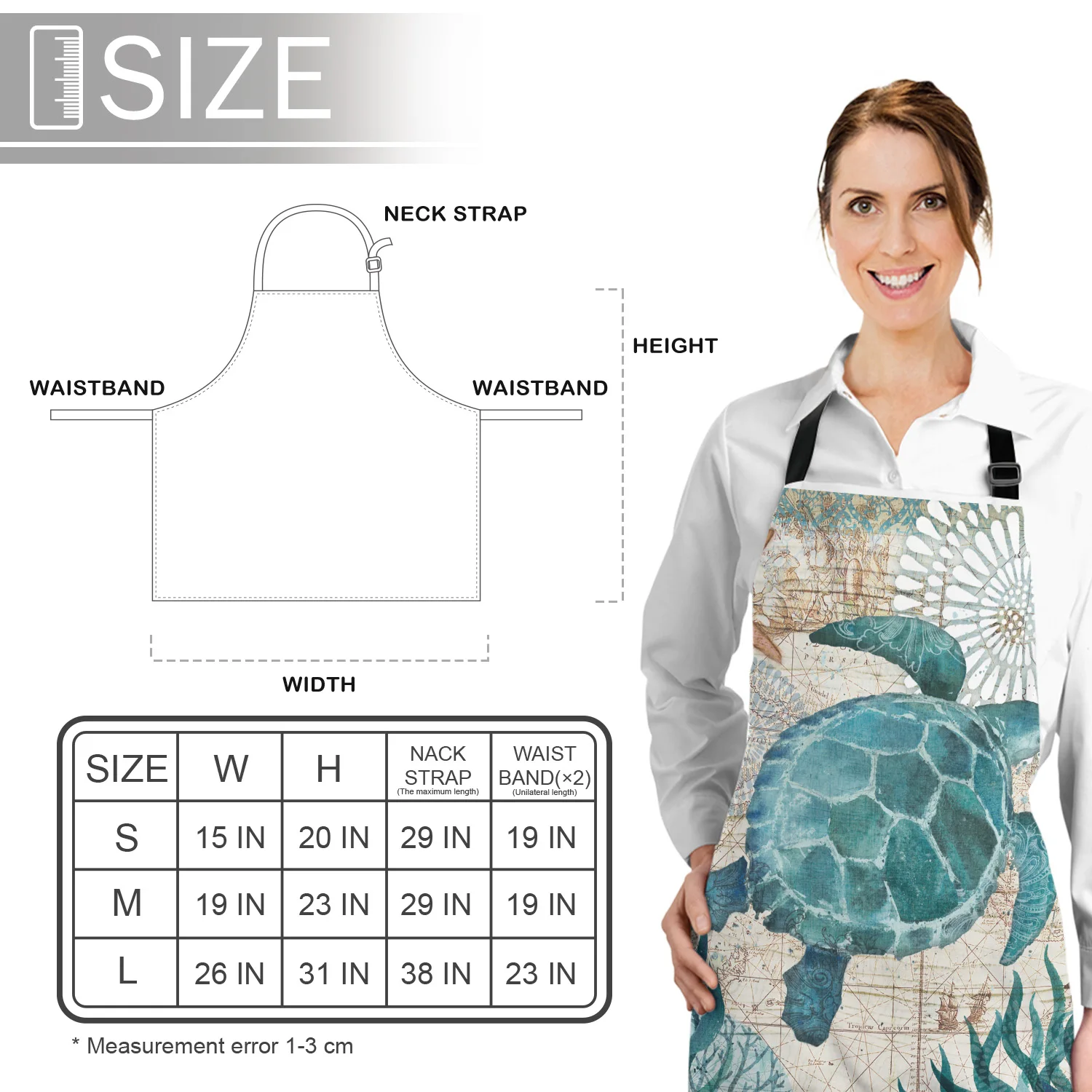Undersea World Sea Turtle Marine Life Printed Aprons Kitchen Home Canvas Bib Female Adult Kids Cooking Dining
Undersea World Sea Turtle Marine Life Printed Aprons Kitchen Home Canvas Bib Female Adult Kids Cooking Dining