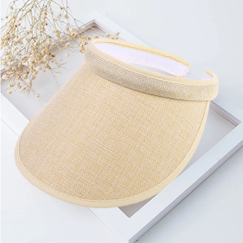 Women Ladies Summer Weave Straw Empty Top Beach Cap Clip-On Solid Color Large Wide Brim UV Protection Breathable Sun Visor
Women Ladies Summer Weave Straw Empty Top Beach Cap Clip-On Solid Color Large Wide Brim UV Protection Breathable Sun Visor