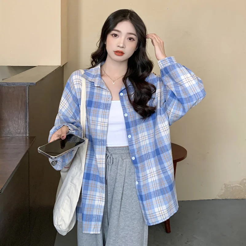 Miss Women Shirts CocoLi Plaid Shirt Thin Coat Autumn New Style Bubble Sleeve Versatile Loose Long Sleeve Top
Miss Women Shirts CocoLi Plaid Shirt Thin Coat Autumn New Style Bubble Sleeve Versatile Loose Long Sleeve Top