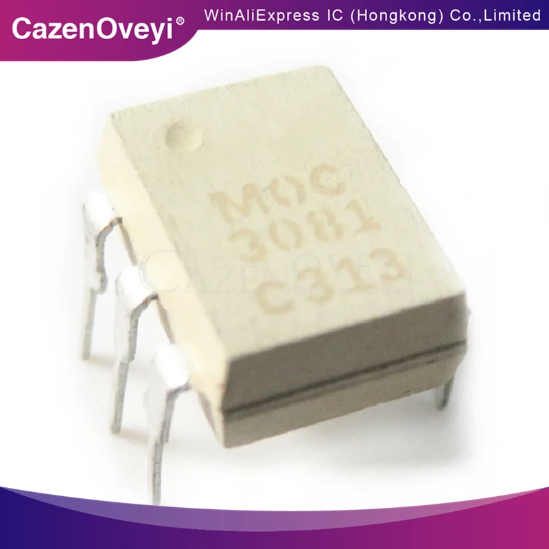 

10pcs/lot MOC3081 DIP-6 Triode and SCR output optocoupler 800V Optocoupler Triac Driver In Stock