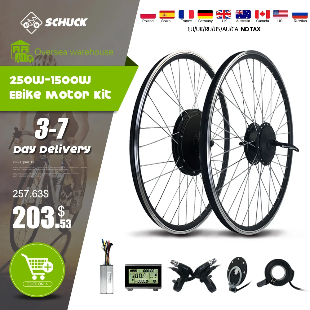 Electric Bicycle 48V 1500W Brushless Front Rear Wheel Hub Motor With KT LCD3U/LCD7U/LCD8H For Electric Bike Conversion Kit
Electric Bicycle 48V 1500W Brushless Front Rear Wheel Hub Motor With KT LCD3U/LCD7U/LCD8H For Electric Bike Conversion Kit
