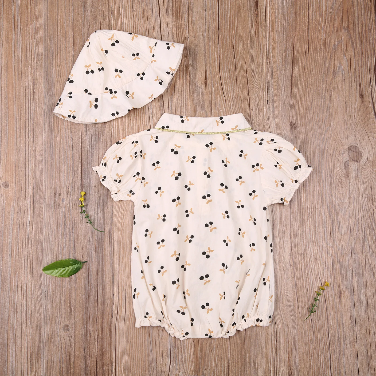 2021 New Summer 0-24M Baby Girl 2Pcs Set Peter Pan Collar Cherry Print Buttons Short Sleeve Bodysuit+Hat Toddler Infant Clothes
2021 New Summer 0-24M Baby Girl 2Pcs Set Peter Pan Collar Cherry Print Buttons Short Sleeve Bodysuit+Hat Toddler Infant Clothes
