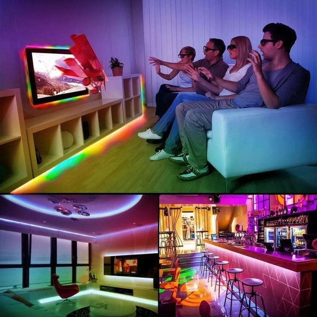 LED Light Strip Light USB 5050 DC 5V DIY Flexible RGB LED Light Strip 44 Key Control TV Backlight Bar Bathroom Night Lamp Decor
LED Light Strip Light USB 5050 DC 5V DIY Flexible RGB LED Light Strip 44 Key Control TV Backlight Bar Bathroom Night Lamp Decor