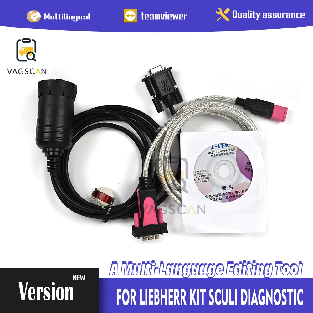 Excavator ton crane For Liebherr diagnosis kit Sculi Diagnostic scanner with diagnostic cable
Excavator ton crane For Liebherr diagnosis kit Sculi Diagnostic scanner with diagnostic cable