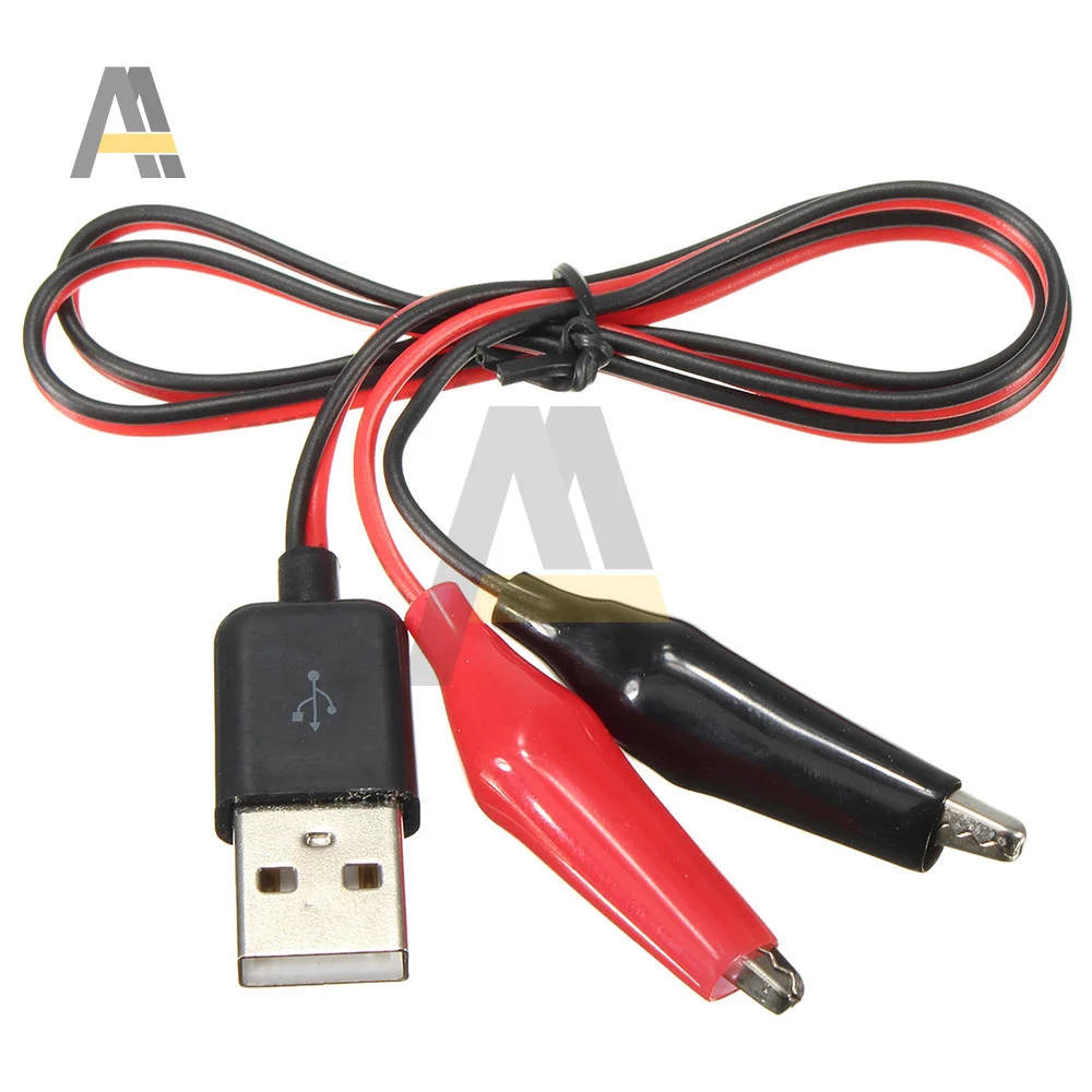Metal Alligator Clip Clamp to USB Male/Female Connector Power Supply Adapter Wire with Cable Testing Probe Black Red 
Metal Alligator Clip Clamp to USB Male/Female Connector Power Supply Adapter Wire with Cable Testing Probe Black Red