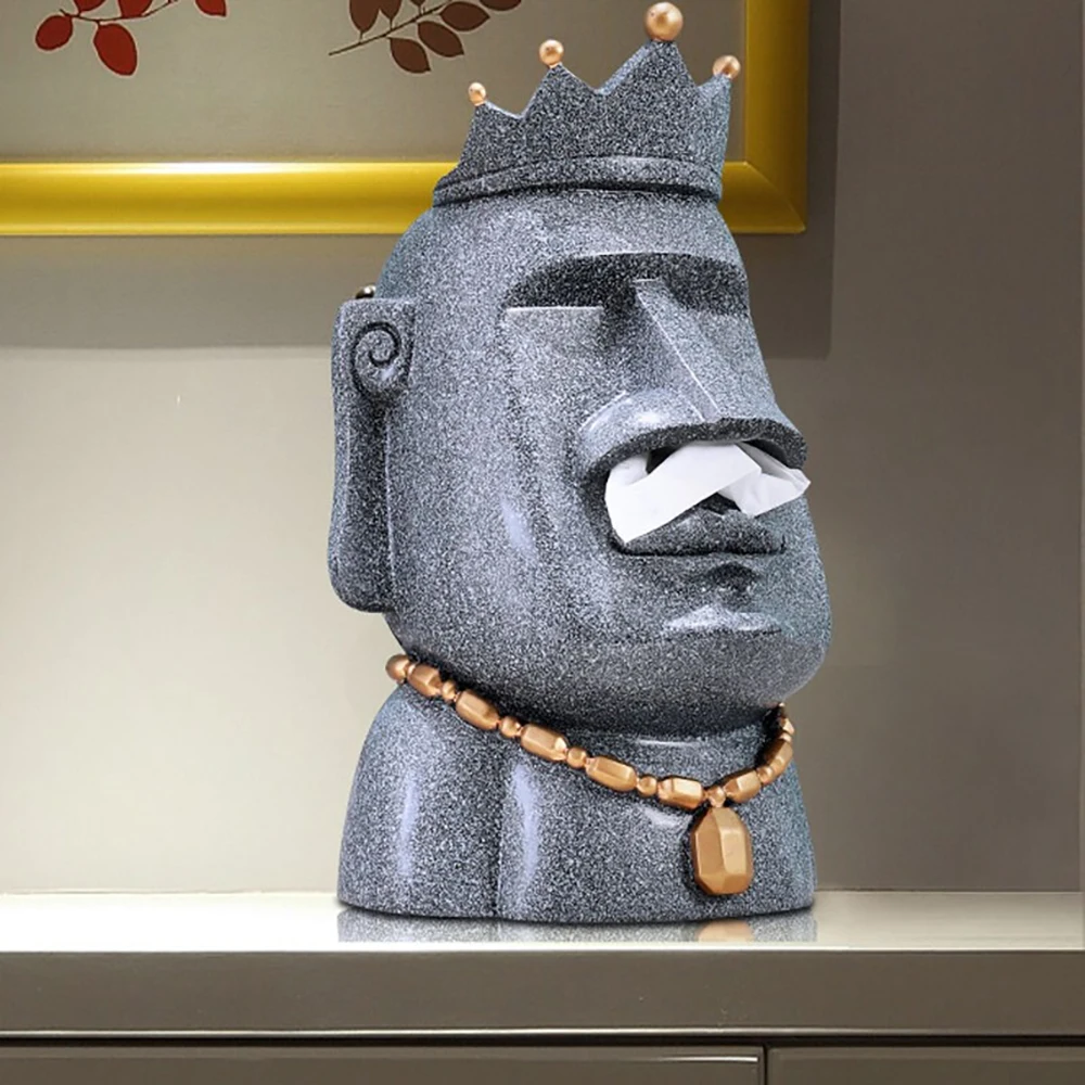 Ester Resin Moai Figurine Tissue Box Napkin Paper Holder Home Decoration Art Sculpture Living Room Decor Statue Bedroom Ornament
Ester Resin Moai Figurine Tissue Box Napkin Paper Holder Home Decoration Art Sculpture Living Room Decor Statue Bedroom Ornament