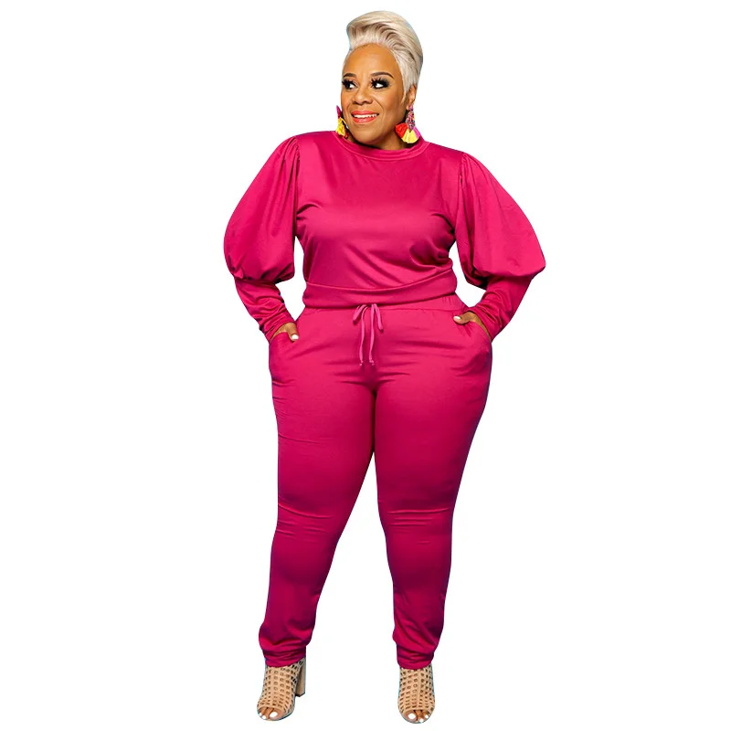 Plus Size Two Piece Set Women Tracksuit Autumn Fashion Solid Color Pullover Casual Outfits Puff Full Sleeve Top Long Pants Suits
Plus Size Two Piece Set Women Tracksuit Autumn Fashion Solid Color Pullover Casual Outfits Puff Full Sleeve Top Long Pants Suits