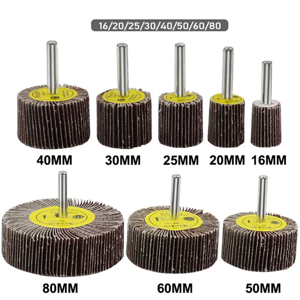 16-80mm 80 Grit Sanding Flap Wheel Disc Abrasive Grinding Wheel Dremel Accessories Sandpaper Polishing Tools 6mm Shank For Drill
16-80mm 80 Grit Sanding Flap Wheel Disc Abrasive Grinding Wheel Dremel Accessories Sandpaper Polishing Tools 6mm Shank For Drill