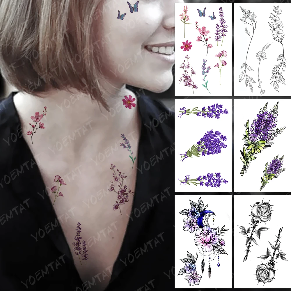 Waterproof Temporary Tattoo Sticker Flower Butterfly Blossom Flash Tatoo Plum Rose Finger Wrist Fake Tatto For Body Art Women Me
Waterproof Temporary Tattoo Sticker Flower Butterfly Blossom Flash Tatoo Plum Rose Finger Wrist Fake Tatto For Body Art Women Me
