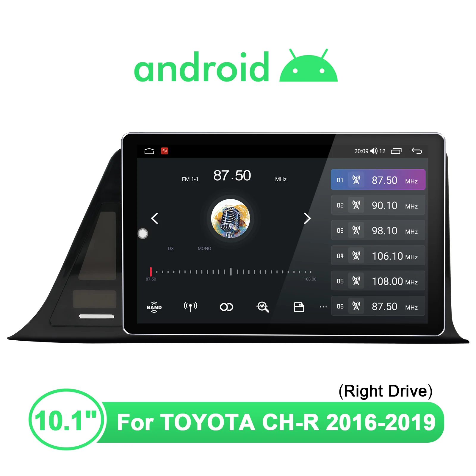 Радио 2 Din стерео приемник автомобильный Головной блок GPS-навигатор HD 1280*800 для Toyota