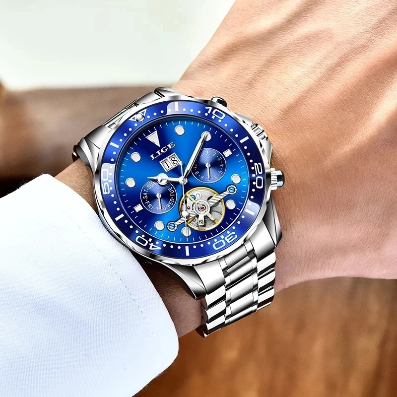 2021 LIGE мужские часы Tourbillon автоматические механические часы Топ бренд класса люкс из нержавеющей стали спортивные часы мужские s Relogio Masculino
2021 LIGE мужские часы Tourbillon автоматические механические часы Топ бренд класса люкс из нержавеющей стали спортивные часы мужские s Relogio Masculino