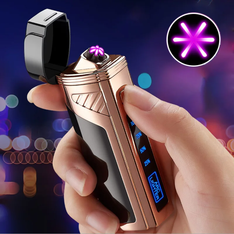 Luxury 6 ARC Flameless Usb Cool Lighter Touch Switch With Cigar Cutter Windproof Acendedor Eletrico Rechargable Gadgets For Men
Luxury 6 ARC Flameless Usb Cool Lighter Touch Switch With Cigar Cutter Windproof Acendedor Eletrico Rechargable Gadgets For Men