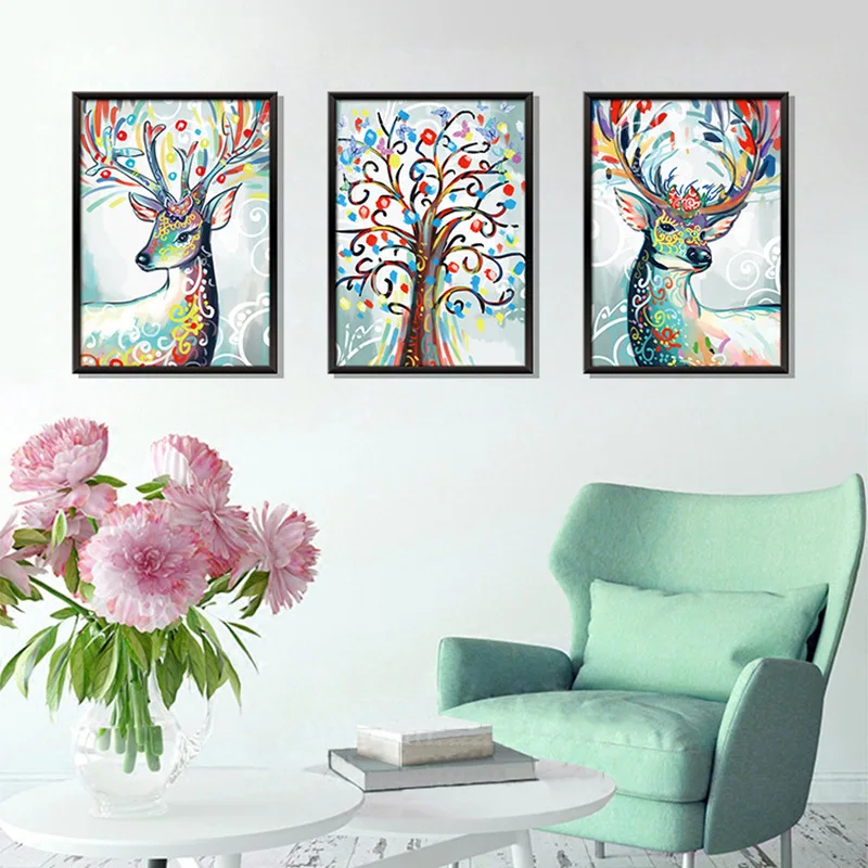 3D triplicate watercolor elk wall sticker study dormitory background decoration removable
3D triplicate watercolor elk wall sticker study dormitory background decoration removable