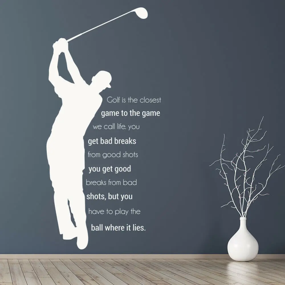 Golf Quote Наклейка на стену игра мы называем жизнь надпись искусство дверь окно