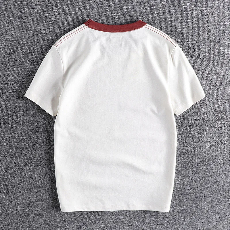 Japanese trendy summer new style youth short-sleeve contrast stitching pure cotton T-shirt male harajuku goth clothes
Japanese trendy summer new style youth short-sleeve contrast stitching pure cotton T-shirt male harajuku goth clothes