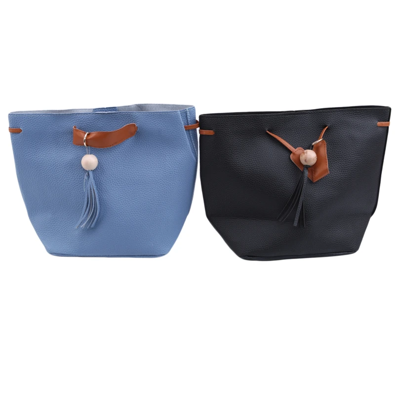 Tassel Women Shoulder bag Solid color Mother bag High capacity Bucket bag Handbag Messenger Cross-body Bag Females 
Tassel Women Shoulder bag Solid color Mother bag High capacity Bucket bag Handbag Messenger Cross-body Bag Females