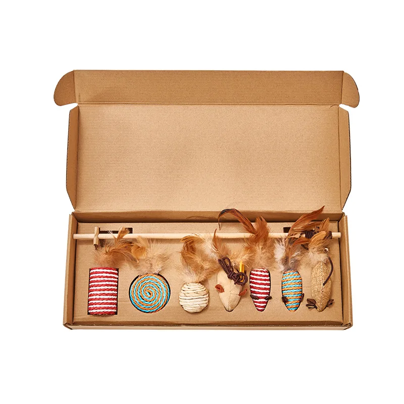 7 Pieces Set Cat MiceToy Hemp Rope Interactive Stick Funny Cats Kitten Mouse Fishing Game Wand Feather Pet Supplies Accessory
7 Pieces Set Cat MiceToy Hemp Rope Interactive Stick Funny Cats Kitten Mouse Fishing Game Wand Feather Pet Supplies Accessory