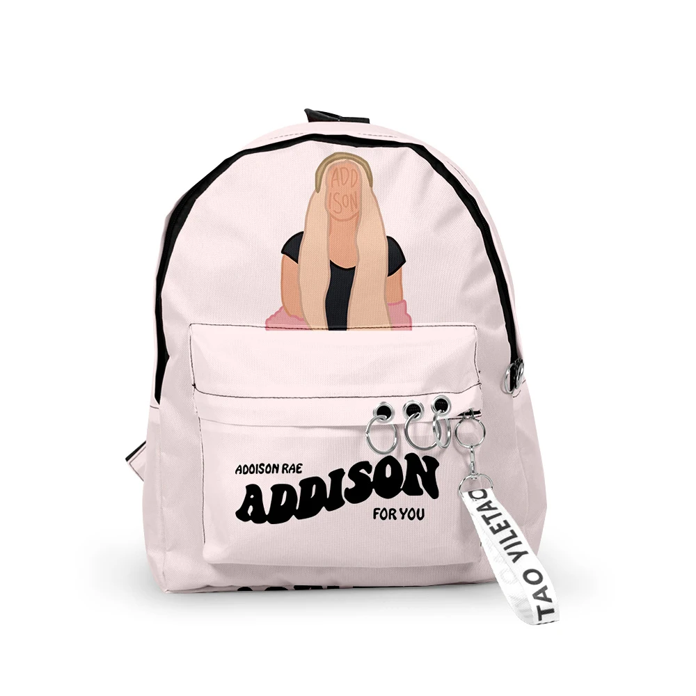 Школьный рюкзак Addison Rae, Сумка с цепочкой для ключей для студентов и подростков, дорожные сумки для ноутбука
Школьный рюкзак Addison Rae, Сумка с цепочкой для ключей для студентов и подростков, дорожные сумки для ноутбука